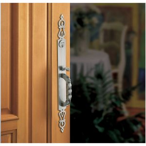 Baldwin silver door handle