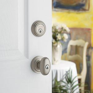 Baldwin white door handle